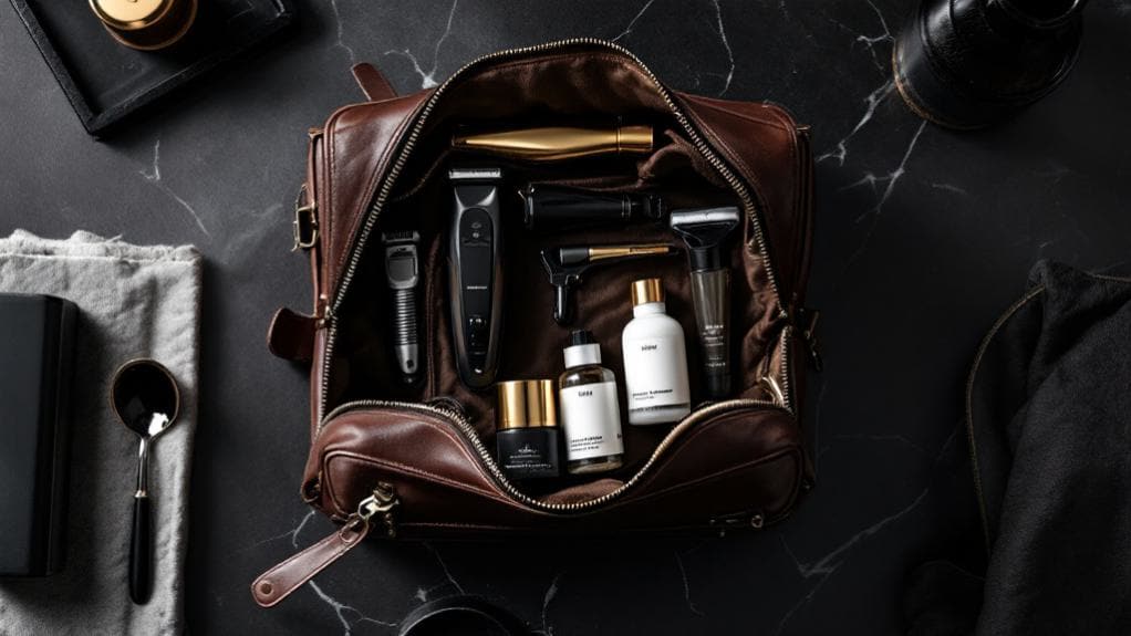 efficient travel toiletry storage